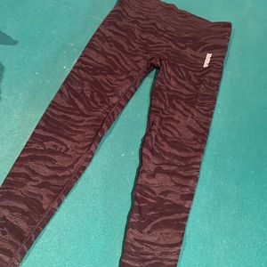 Gymshark seamless leggings zebra size medium